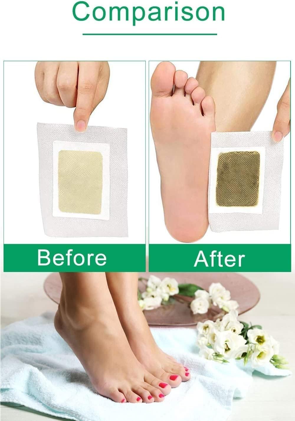 Deep Cleansing Natural Herbs Patches for Internal Toxin Removal, Weight loss & Better Sleep Cycle
