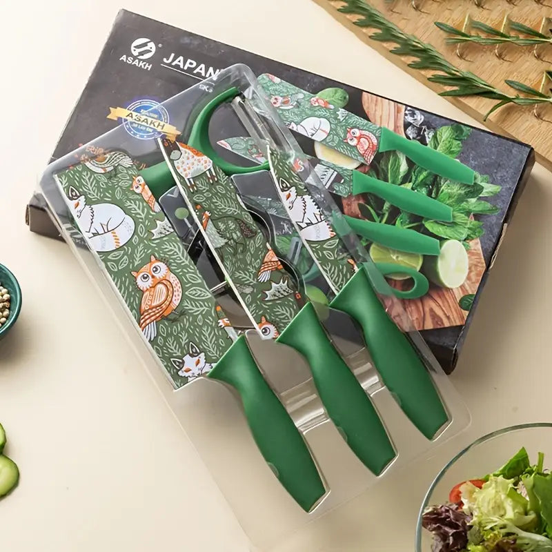 3 Pcs Sharp Printed Knife Set