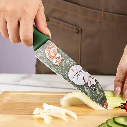 3 Pcs Sharp Printed Knife Set