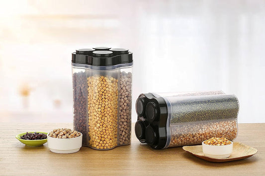Airtight Transparent 4 Section Container 2500ml