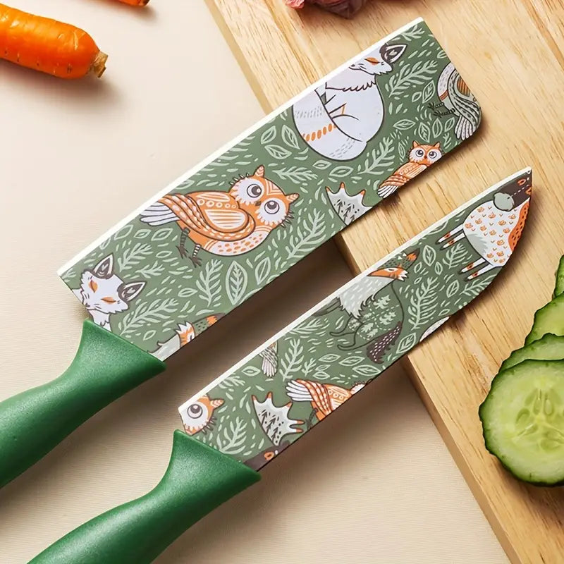 3 Pcs Sharp Printed Knife Set