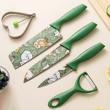 3 Pcs Sharp Printed Knife Set